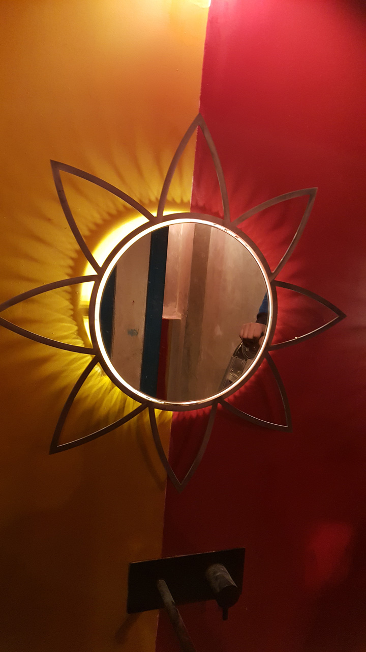 MG Arts steel and lighting installation
